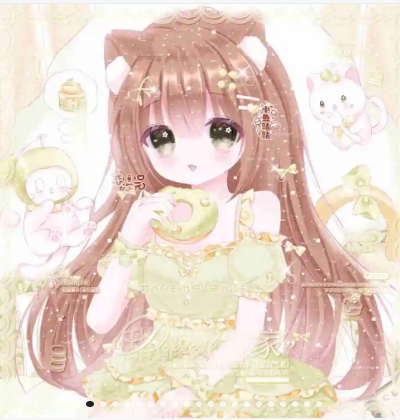 柠檬甜点猫娘数字头像图片